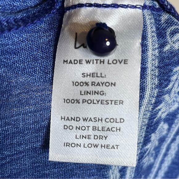 NWT LULUS Mediterranean Sea Navy Blue Rayon mini sun dress WOMEN'S SIZE SMALL - Picture 6 of 6